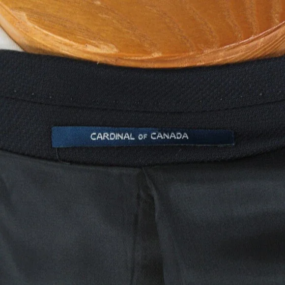Cardinal of Canada NWT 100% Wool Sport Coat Size 46R US In Solid Navy Blue